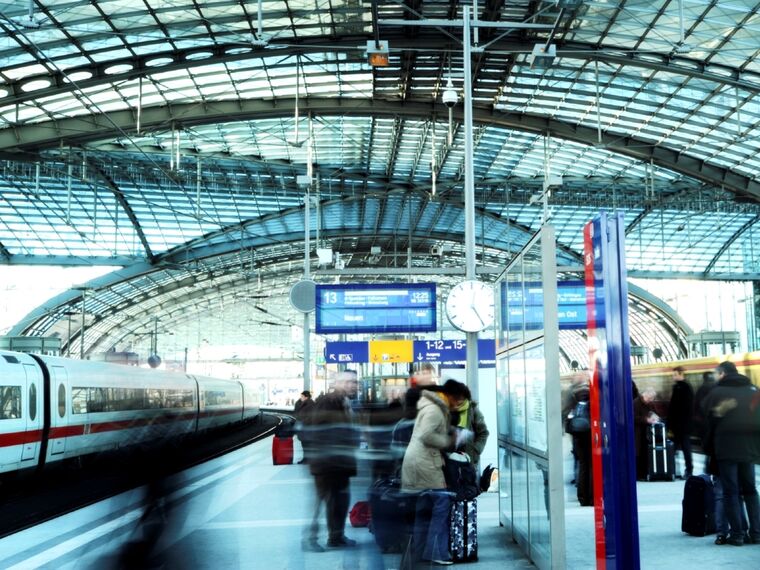 train station, passengers, information board We support our customers with taking their passengers optimally from A to B.